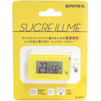 エンペックス気象計 シュクレ・イルミー温湿度計 イエロー TD-8334 1箱(2個)（直送品）