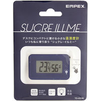 エンペックス気象計 シュクレ・イルミー温湿度計 ネイビー TD-8336 1箱(2個)（直送品）