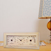 エンペックス気象計 フォレ温・湿クロック ブラウン TQ-4733 1個