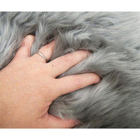 萩原 ムートンフリース M-511 幅600×奥行1050mm グレー 240549639 1枚（直送品）