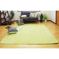 萩原 撥水低反発ラグ マシュマロ 幅1850×奥行1850mm グリーン 240602826 1枚（直送品）