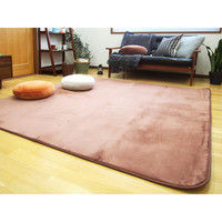 萩原 撥水低反発ラグ マシュマロ 幅1900×奥行2400mm ブラウン 240602834 1枚（直送品）