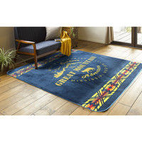 萩原 ホットカーペットカバー マウンテン 幅2000×奥行2500mm ブルー 240608715 1枚（直送品）