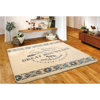 萩原 ホットカーペットカバー マウンテン 幅2000×奥行2500mm アイボリー 240608717 1枚（直送品）