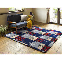 萩原 ホットカーペットカバー エクスプローラー 幅1850×奥行1850mm ブルー 240608905 1枚（直送品）