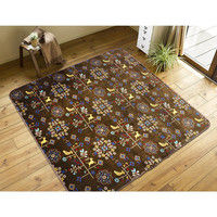 萩原 ホットカーペットカバー クロッシェ 幅2000×奥行2500mm ブラウン 240609014 1枚（直送品）