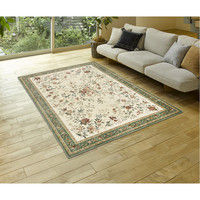 萩原 モケットラグ ロイヤルパレス アムール 幅1350×奥行1950mm グリーン 240609706 1枚（直送品）