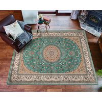 萩原 ウィルトンラグ ローサマルカンド 幅2400×奥行3400mm ブルー 270055935 1枚（直送品）