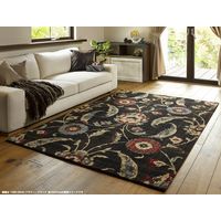 萩原 ウィルトン AURA（オーラ） フラワー 幅1600×奥行2300mm ブラック 270056019 1枚（直送品）