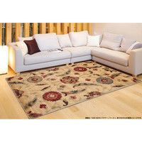 萩原 ウィルトン AURA（オーラ） フラワー 幅800×奥行1500mm ベージュ 270056034 1枚（直送品）