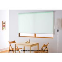 林製作所 つっぱりタイプ ロールスクリーン 幅1350×高さ1800mm グリーン L1512 1台（直送品）