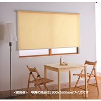 林製作所 つっぱりタイプ ロールスクリーン 幅1350×高さ1800mm オレンジ L1514 1台（直送品）