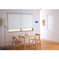 林製作所 つっぱりタイプ ロールスクリーン 幅1800×高さ1800mm ブルー L1518 1台（直送品）