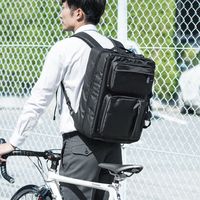 サンワダイレクト 3WAYビジネスバッグ（リュック対応・メッシュ使用・大容量・28L） 200-BAG134BK 1個（直送品）