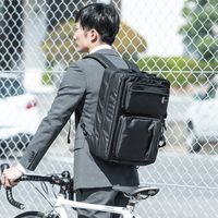 サンワダイレクト 3WAYビジネスバッグ（リュック対応・メッシュ使用・大容量・32L） 200-BAG135BK 1個（直送品）