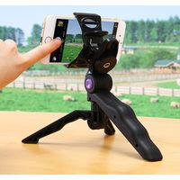 サンワダイレクト iPhone・スマホ三脚スタンド（ビデオカメラ手持ちクリップ・自撮り対応） 200-CAM020N 1個（直送品）