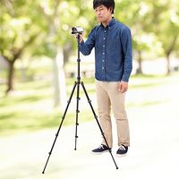 サンワダイレクト カメラ三脚（一眼レフ・デジカメ対応・5段階高さ調節・水準器搭載） 200-CAM031 1個（直送品）