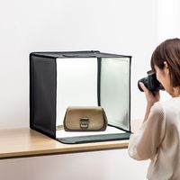 サンワダイレクト 撮影キット（撮影スタジオ・撮影ボックス・LEDライト付・40×40cm・折りたたみ可能） 200-DG015 1個（直送品）