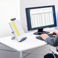 サンワダイレクト A4書見台（ブックスタンド・縦横両対応・5段階高さ調節・プラスチック製） 200-DH005 1個（直送品）