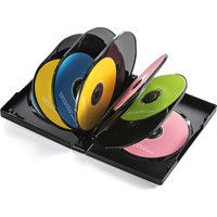 サンワダイレクト DVDトールケース（12枚収納・ブラック・ダブルサイズ・10枚セット） 200-FCD058BK 1個（直送品）