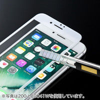 サンワダイレクト iPhone 8/7液晶保護強化ガラスフィルム 200-LCD041BK 1個（直送品）