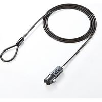 サンワダイレクト セキュリティワイヤー（ダイヤル錠タイプ・ブラック） 200-SL010BK 1個（直送品）