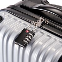 サンワダイレクト TSAロック南京錠（ダイヤル錠・4桁・ブラック） 200-SL023BK 1個（直送品）