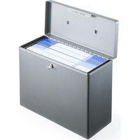 サンワダイレクト 鍵付きファイルボックス（マイナンバー対策・取手付き・書類入れ・A4ファイル収納可能） 200-SL032GY 1個（直送品）