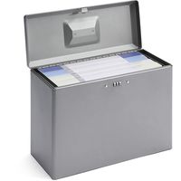 サンワダイレクト 鍵付きファイルボックス 200-SL035GY 1個（直送品）