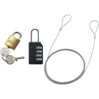 サンワダイレクト 宅配ボックス用鍵・ワイヤーセット（南京錠・ダイヤル錠/4桁・盗難防止用ワイヤー/2m） 300-DLBOXSET1 1個（直送品）