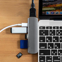 サンワダイレクト MacBook用カードリーダー 400-ADR319GPD 1個（直送品）