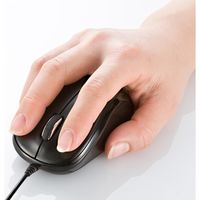 有線マウス　静音　3ボタン　中型サイズ　ブルーLED　400-MA050BK　サンワサプライ　１個（直送品）