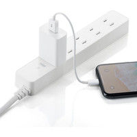 サンワダイレクト USB充電器（1ポート・2A・コンパクト・PSE取得・iPhone/Xperia充電対応） 700-AC021W 1個（直送品）
