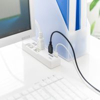 サンワダイレクト 電源タップ（USB充電ポート付・最大3.1Aまで・1500W・2m・2個口・個別スイッチ付） 700-TAP029 1個（直送品）