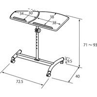宮武製作所 サイドテーブル 幅725×奥行400×高さ710mm ブラウン LT-720 1台（直送品）