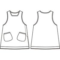 KAZEN ドットカバーエプロン KZN911-73-L 1枚