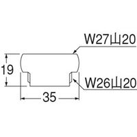 SANEI パイプアダプター PT35ー26S 1セット(5個)（直送品）
