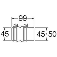 SANEI バス段付ジャバラ PT48ー4 1セット(3個)（直送品）