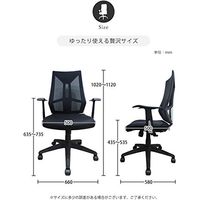 ネットフォース オフィスチェア メッシュチェア エクリプス 背：ブラック×座面：ブルー ELS-1-A-AW 1脚（直送品）