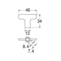 SANEI 共用水栓カギ R32 1セット(50個)（直送品）