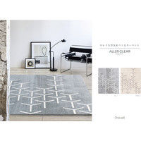 プレーベル ラグ スコープ 幅1900×奥行2400mm グレー 1枚（直送品）