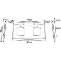 KAZEN サロンエプロン ブラウン×オレンジ APK158-33 F 1枚