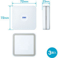 サンワサプライ 大容量バッテリー搭載BLEビーコン（3個セット） MM-BLEBC4 1箱（3個入り）（直送品）