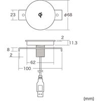サンワサプライ ワイヤレス充電器(埋め込みタイプ) WLC-BLT15BK 1個（直送品）