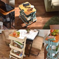 B.Bファニシング ROSSINI メッシュバスケットワゴン 3段 幅450×奥行365×高さ780mm ターコイズブルー ROW-F3STB 1台（直送品）