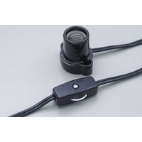 朝日電器 コード付ソケット KP-M1715H(BK) 1個