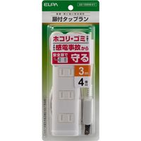 朝日電器 扉付タップラン４Ｐ３ｍ WBT-N4030B(W) 1個
