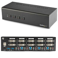 KVMスイッチ　4ポート　デュアルDVI　USBハブ　SV431DD2DU3A　1個　StarTech.com（直送品）