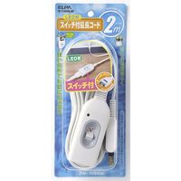 朝日電器 スイッチ付延長コード 2M W-S1020B(W) 1個