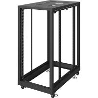 サンワサプライ 19インチサーバーラック パネルなし（24U）幅600×奥行1000×高さ1288mm ブラック CP-SVN2410NPBKN 1台（直送品）